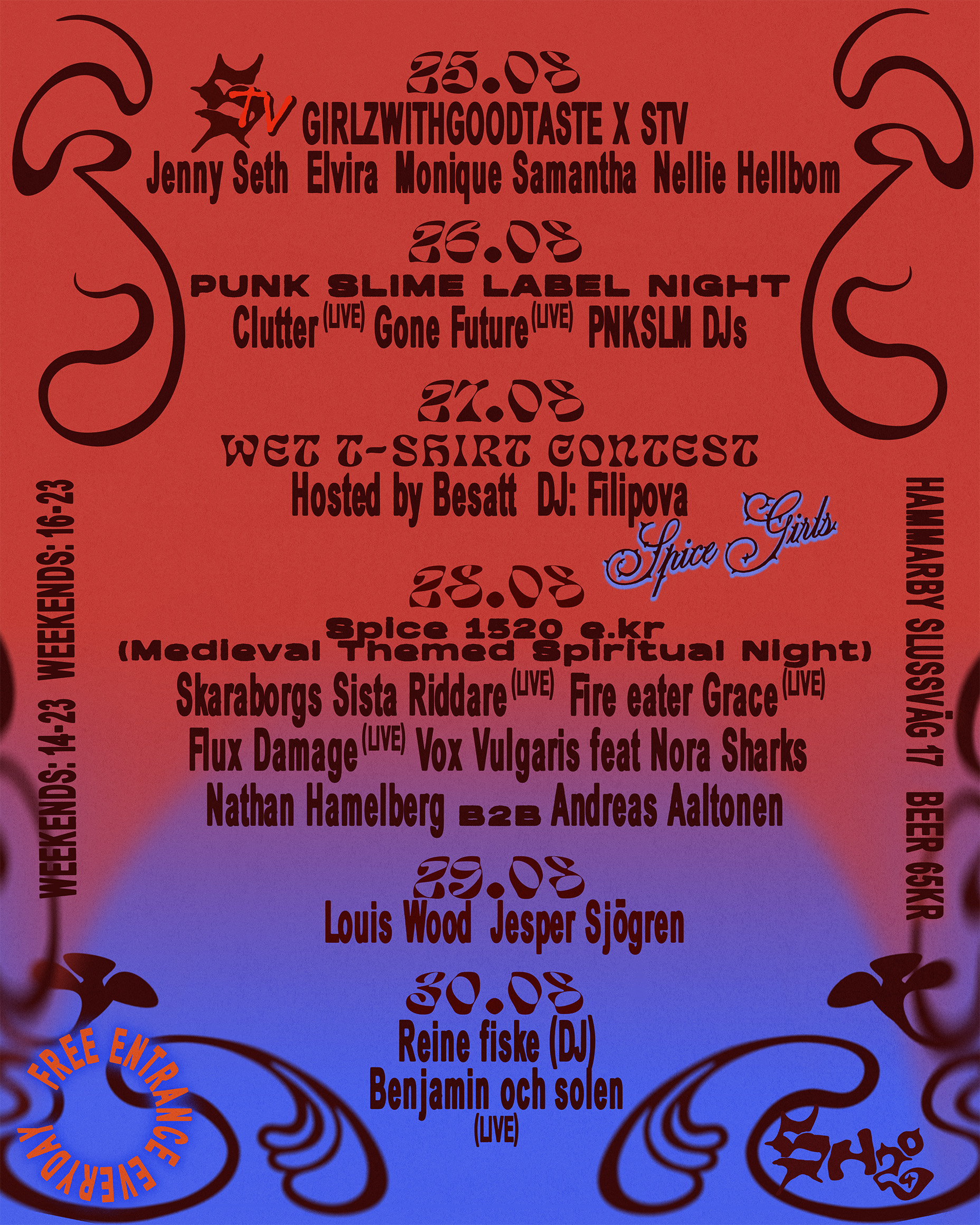 25-30 Aug Spice H2O